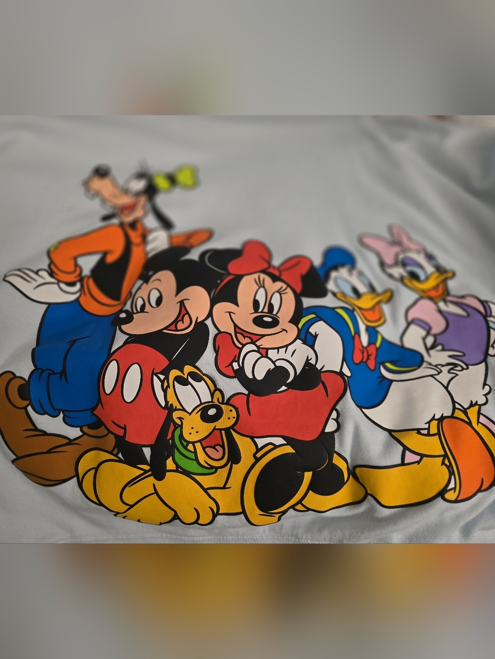 Disney Multicolor Mickey & Friends Cartoon Tee - Red, Yellow, Blue, Black, Pink